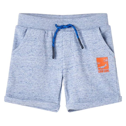 Vidaxl kindershorts met trekkoord 128 gemêleerd blauw