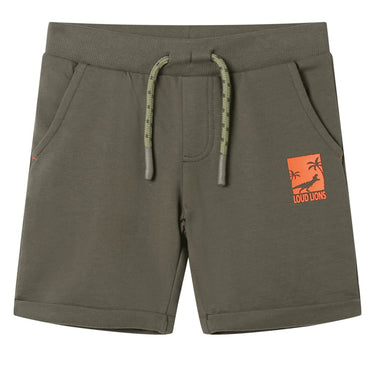 Vidaxl kindershorts met trekkoord 140 donkerkaki