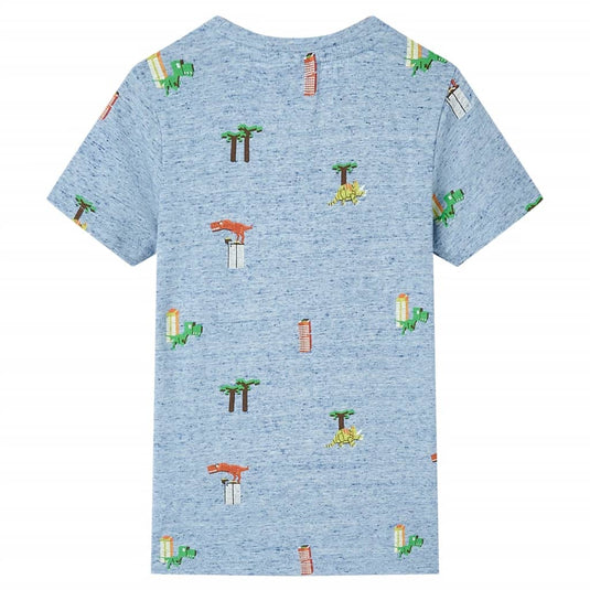 VidaXL Kindershirt 92 gemêleerd blauw