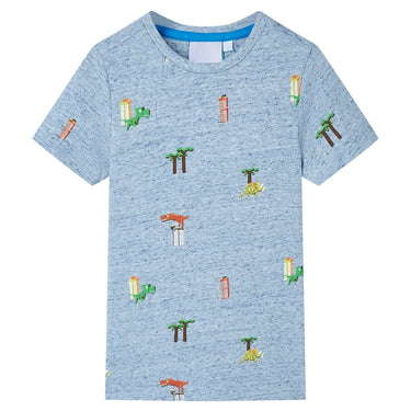 Vidaxl kindershirt 104 gemêleerd blauw