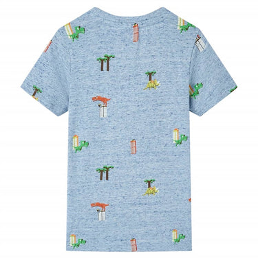 Vidaxl kindershirt 104 gemêleerd blauw