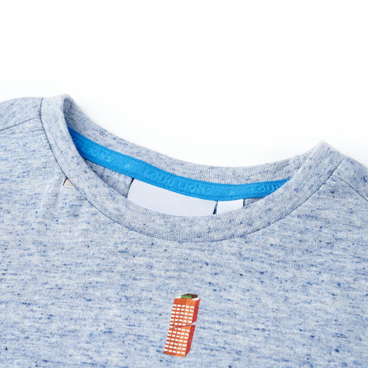 Vidaxl kindershirt 104 gemêleerd blauw