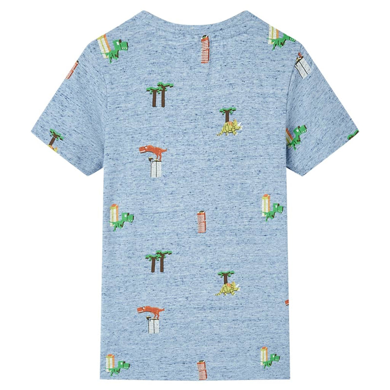 Load image into Gallery viewer, Vidaxl kindershirt 128 gemêleerd blauw
