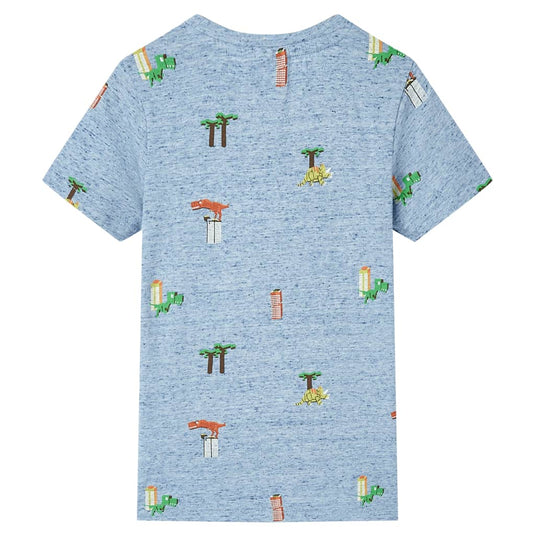 VidaXL Kindershirt 140 gemêleerd blauw