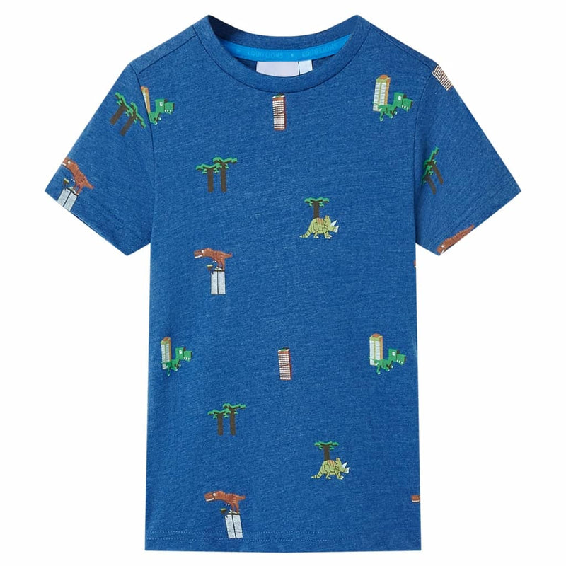 Load image into Gallery viewer, VidaXL Kindershirt 140 gemêleerd donkerblauw
