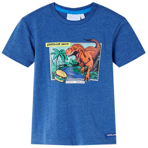 Vidaxl kindershirt 128 gemêleerd donkerblauw