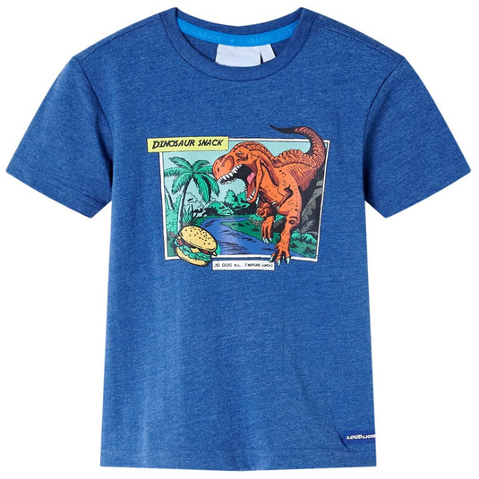 Vidaxl kindershirt 128 gemêleerd donkerblauw
