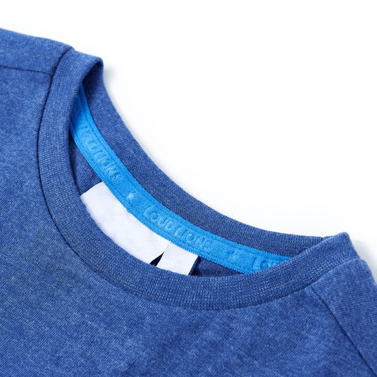 Vidaxl kindershirt 128 gemêleerd donkerblauw
