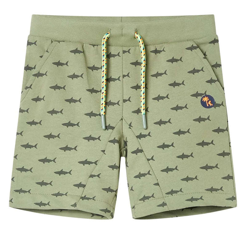 Load image into Gallery viewer, VidaXL Kindershorts met trekkoord 92 lichtkaki
