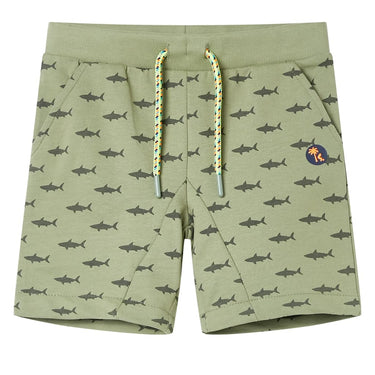 Vidaxl kindershorts met trekkoord 128 lichtkaki