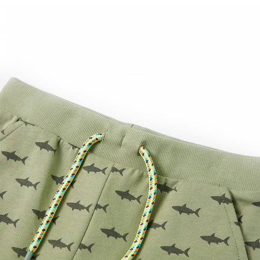 Vidaxl kindershorts met trekkoord 128 lichtkaki