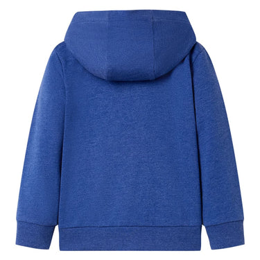 Vidaxl kindervest met capuchon en rits 92 gemêleerd donkerblauw