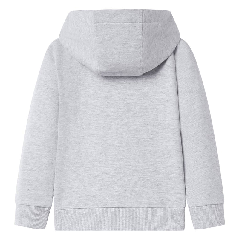 Load image into Gallery viewer, VidaXL Kindervest met capuchon en rits 140 grijs
