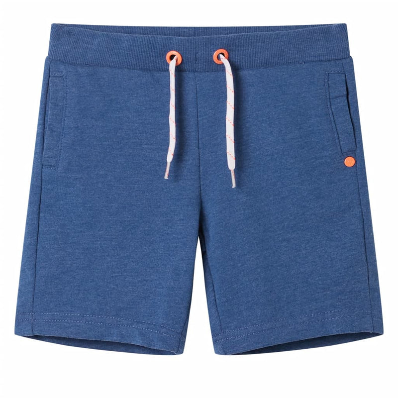 Load image into Gallery viewer, VidaXL Kindershorts met trekkoord 104 gemêleerd donkerblauw
