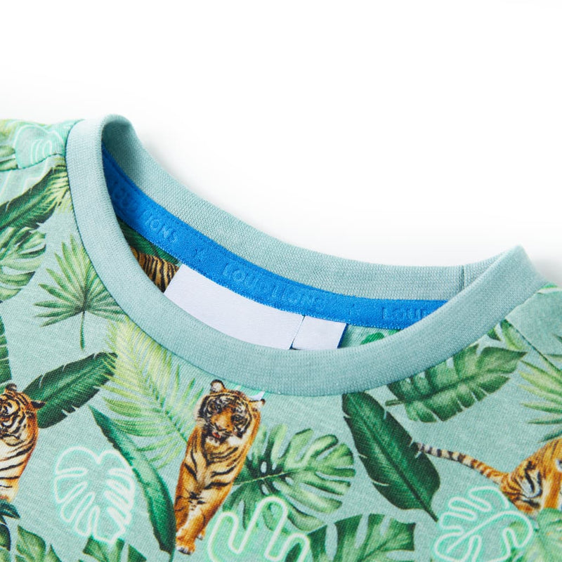 Load image into Gallery viewer, VidaXL Kindershirt 116 gemêleerd lichtgroen

