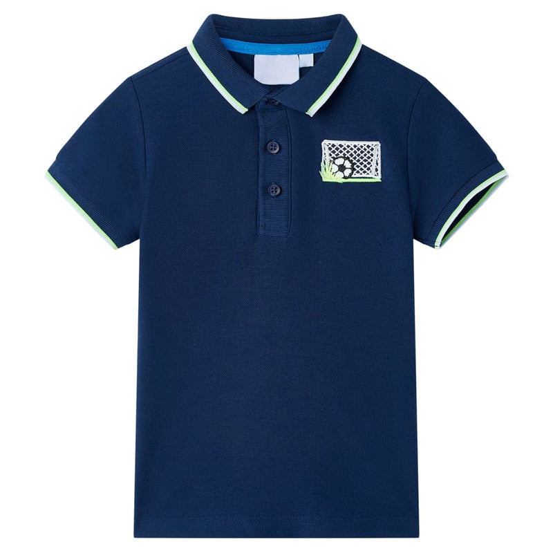 Load image into Gallery viewer, VidaXL Kinderpoloshirt 104 marineblauw
