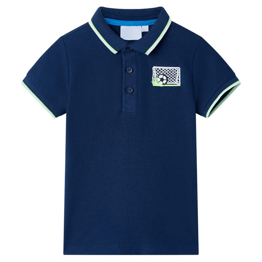 Vidaxl kinderpoloshirt 128 marineblauw