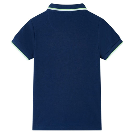 Vidaxl kinderpoloshirt 128 marineblauw