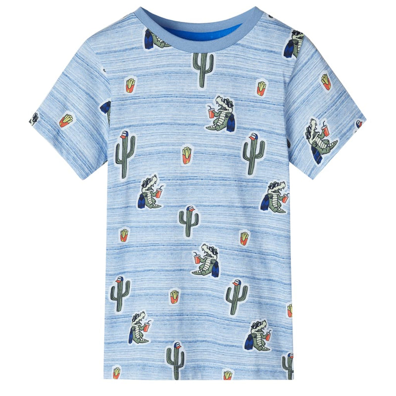 Load image into Gallery viewer, VidaXL Kindershirt 116 gemengd blauw
