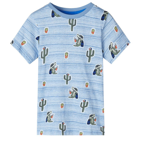 Vidaxl kindershirt 140 gemengd blauw