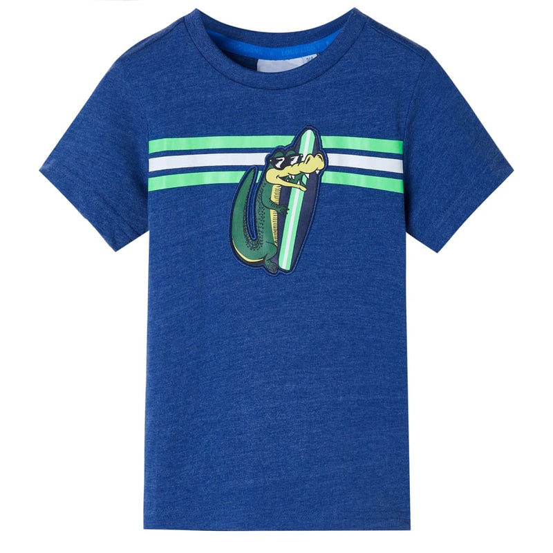 Load image into Gallery viewer, VidaXL Kindershirt 140 gemêleerd donkerblauw
