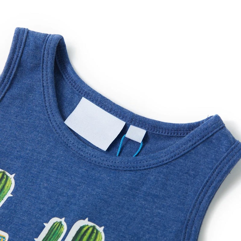 Load image into Gallery viewer, Vidaxl kindertopje 128 gemêleerd donkerblauw
