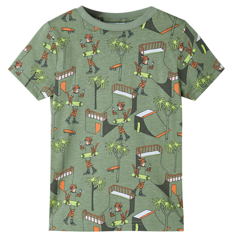 Load image into Gallery viewer, Vidaxl kinderpyjama met korte mouwen 104 lichtkakikleurig
