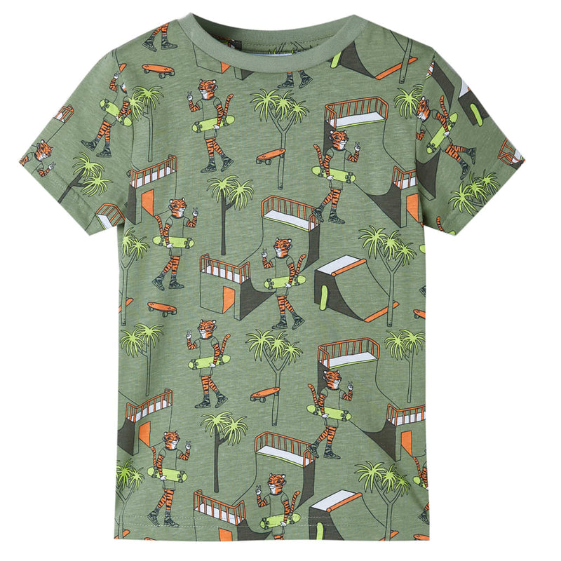 Load image into Gallery viewer, Vidaxl kinderpyjama met korte mouwen 128 lichtkakikleurig
