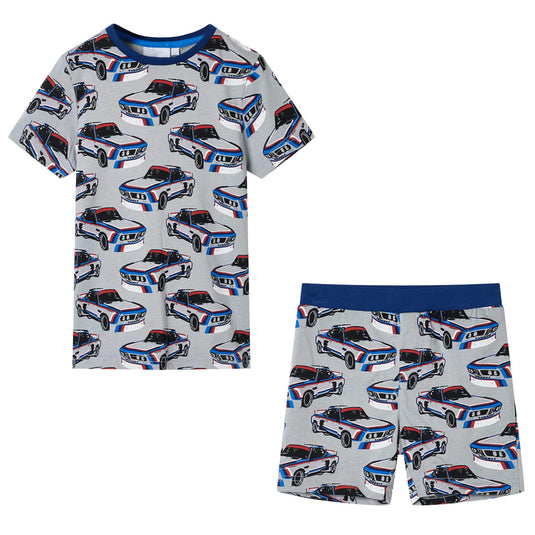 Vidaxl kinderpyjama met korte mouwen 104 grijs
