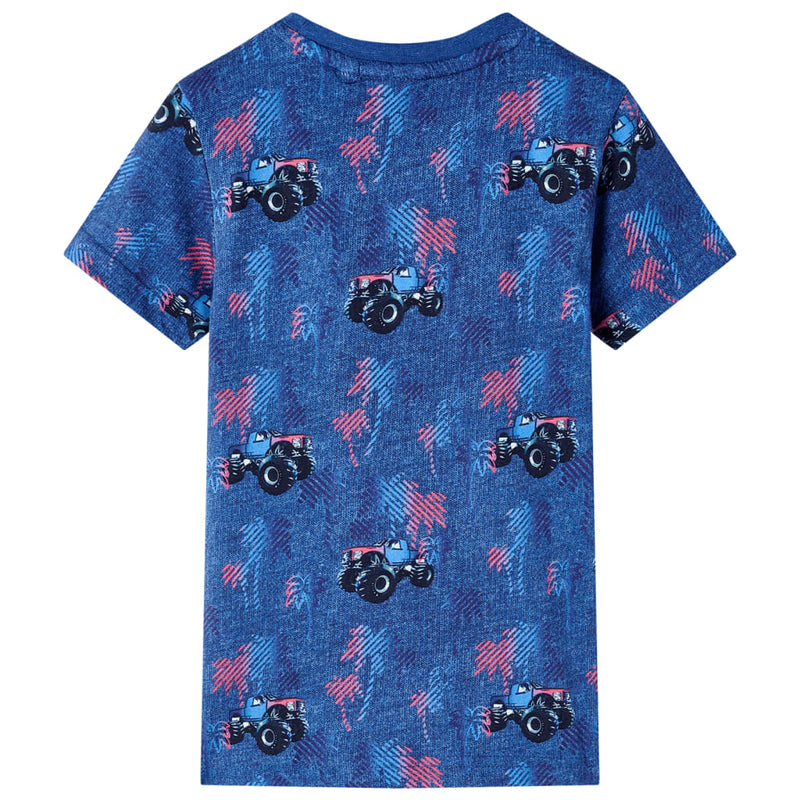Load image into Gallery viewer, VidaXL Kindershirt 92 gemêleerd donkerblauw
