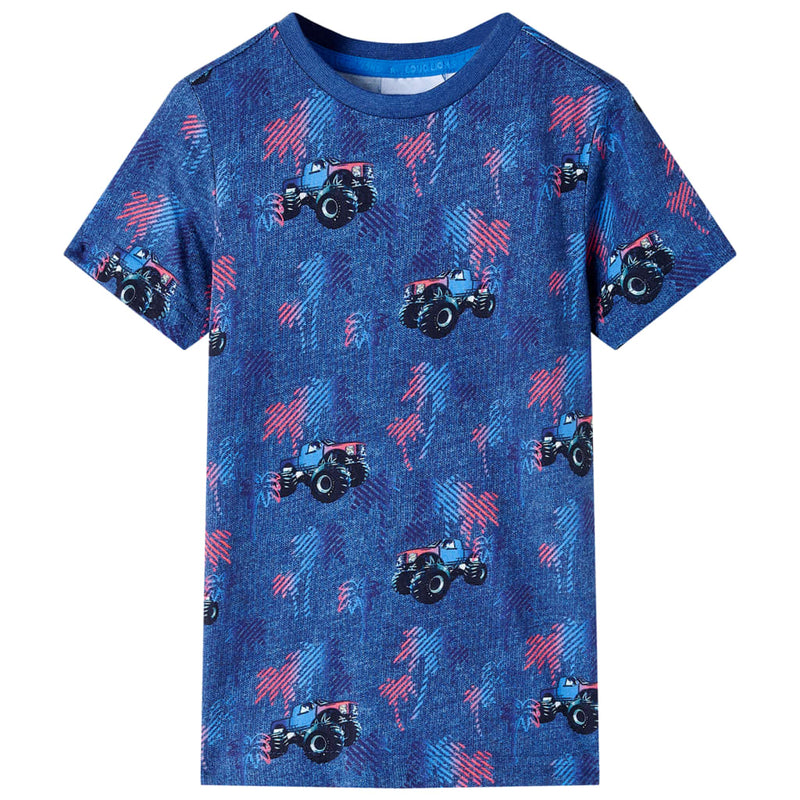Load image into Gallery viewer, Vidaxl kindershirt 104 gemêleerd donkerblauw
