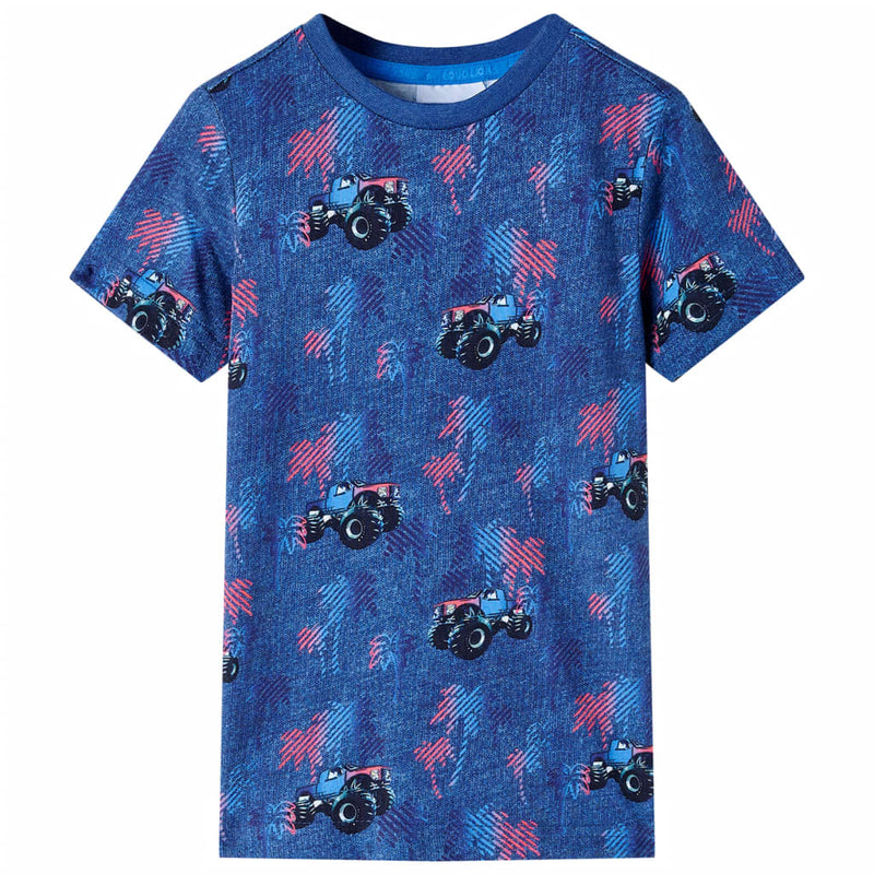 Load image into Gallery viewer, VidaXL Kindershirt 116 gemêleerd donkerblauw
