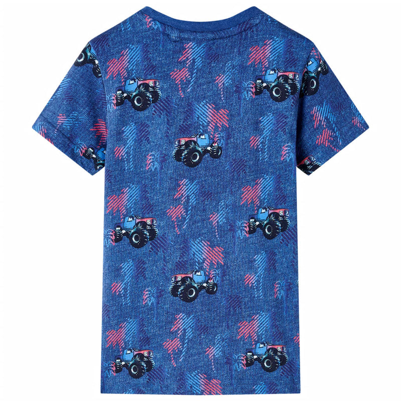 Load image into Gallery viewer, VidaXL Kindershirt 128 gemêleerd donkerblauw
