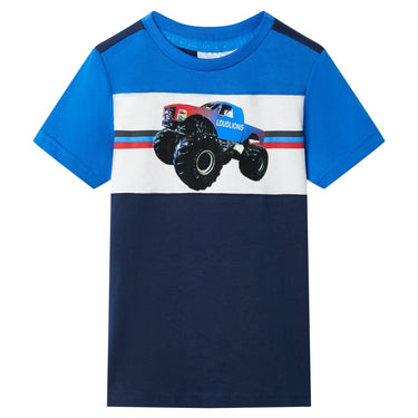 Vidaxl kindershirt 104 blauw en marineblauw