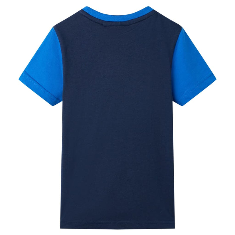 Load image into Gallery viewer, VidaXL Kindershirt 140 blauw en marineblauw
