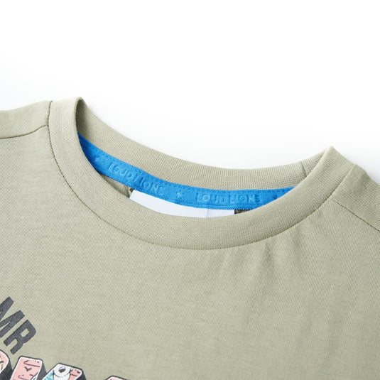 VidaXL Kindershirt 116 lichtkakikleurig