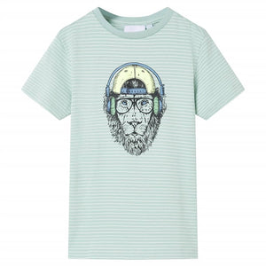 Vidaxl kindershirt met strepen 140 lichtmint