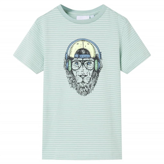 Vidaxl kindershirt met strepen 140 lichtmint