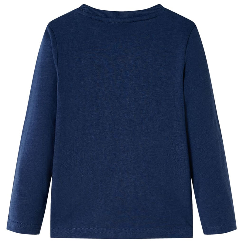 Load image into Gallery viewer, VidaXL Kindershirt met lange mouwen 140 gemêleerd marineblauw
