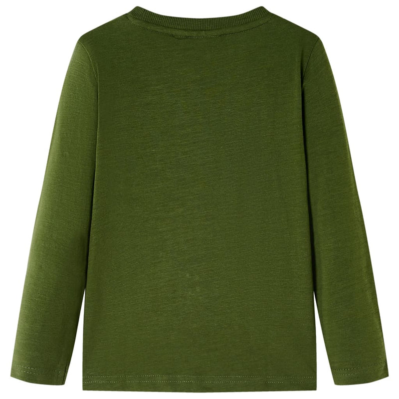 Load image into Gallery viewer, VidaXL Kindershirt met lange mouwen 92 donkerkakikleurig

