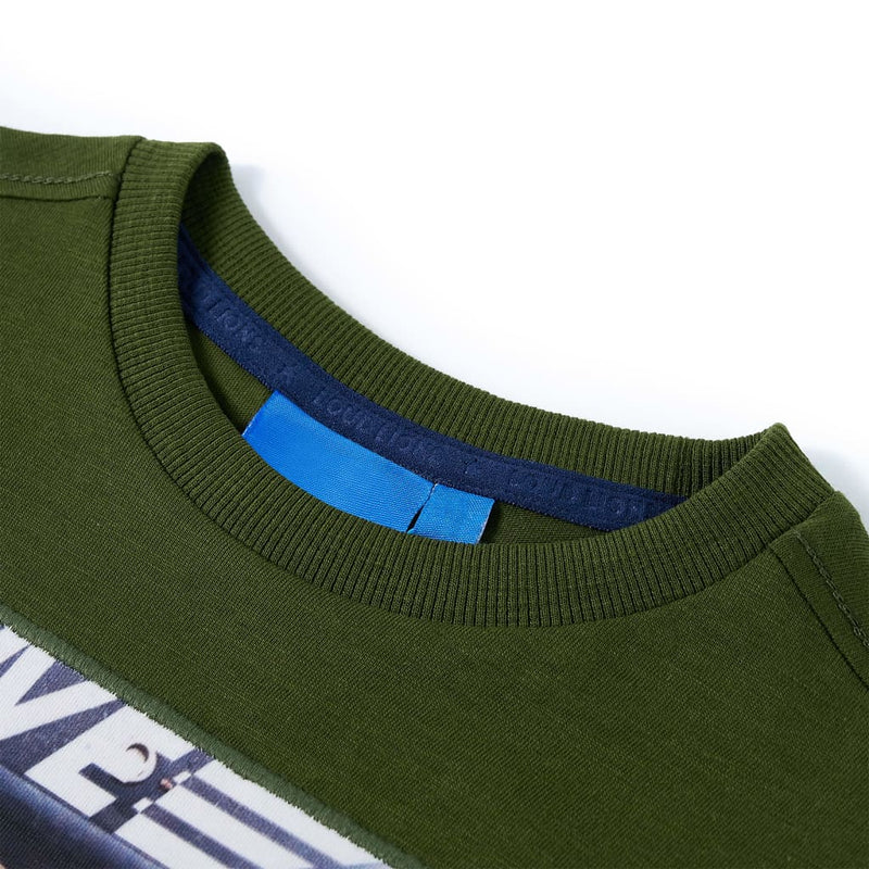 Load image into Gallery viewer, VidaXL Kindershirt met lange mouwen 92 donkerkakikleurig
