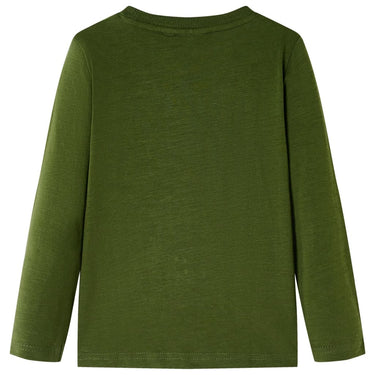 Vidaxl kindershirt met lange mouwen 116 donkerkakikleurig