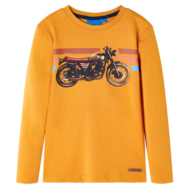 Vidaxl kindershirt met lange mouwen 92 okerkleurig