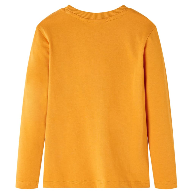 Load image into Gallery viewer, Vidaxl kindershirt met lange mouwen 116 okerkleurig
