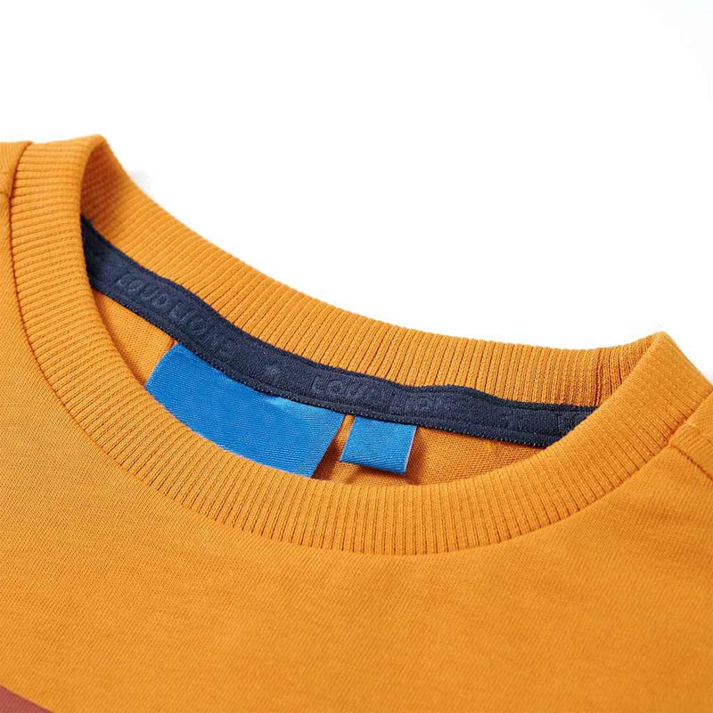Load image into Gallery viewer, Vidaxl kindershirt met lange mouwen 116 okerkleurig
