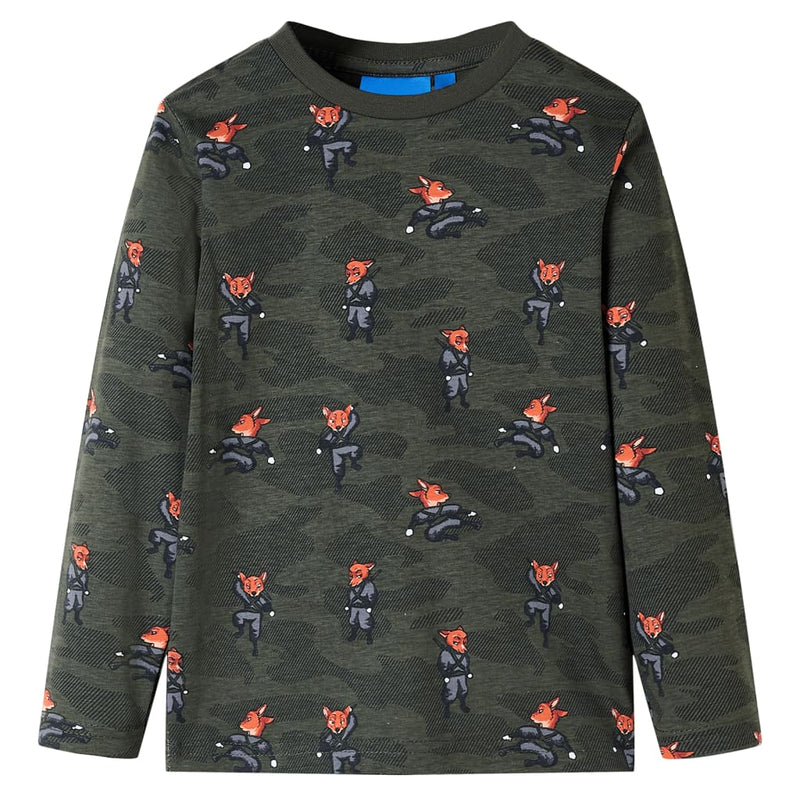 Load image into Gallery viewer, Vidaxl kinderpyjama met lange mouwen 92 kakikleurig
