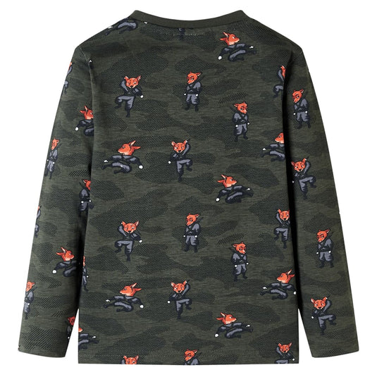 VidaXL Kinderpyjama met lange mouwen 128 kakikleurig