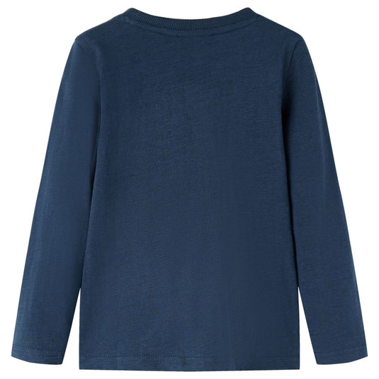 Vidaxl kindershirt met lange mouwen 116 gemêleerd marineblauw