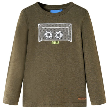 Vidaxl kindershirt met lange mouwen 116 gemêleerd kakikleur
