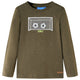 Vidaxl kindershirt met lange mouwen 116 gemêleerd kakikleur
